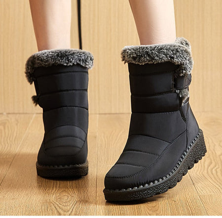 Women's Boots 2025 Trend Winter Shoes For Woman Winter Boots Ankle Low Heels Botas Mujer Waterproof Snow Boots With Fur Shoes
