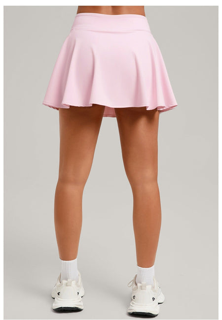 Women's Sports High Waisted Short Skirt Comfortable Breathable Belt Safety Pants and Pocket Tennis Workout Yoga Golf Mini Skirt