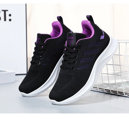 Litfun Women's Casual Sports Shoes Fashion Female Soft Bottom Sneakers Breathable Mesh Running Shoes Leisure Light Flats Shoes