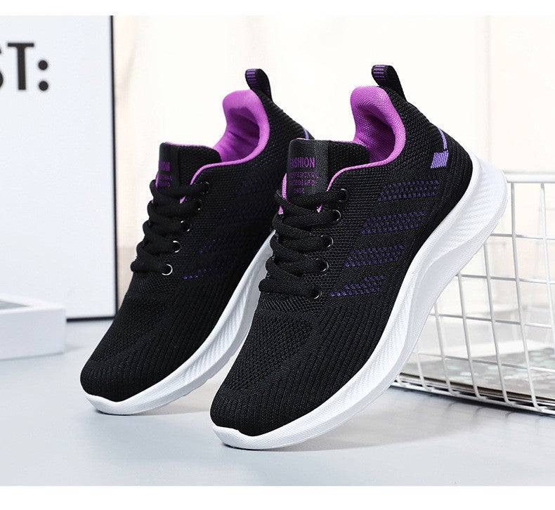 Litfun Women's Casual Sports Shoes Fashion Female Soft Bottom Sneakers Breathable Mesh Running Shoes Leisure Light Flats Shoes