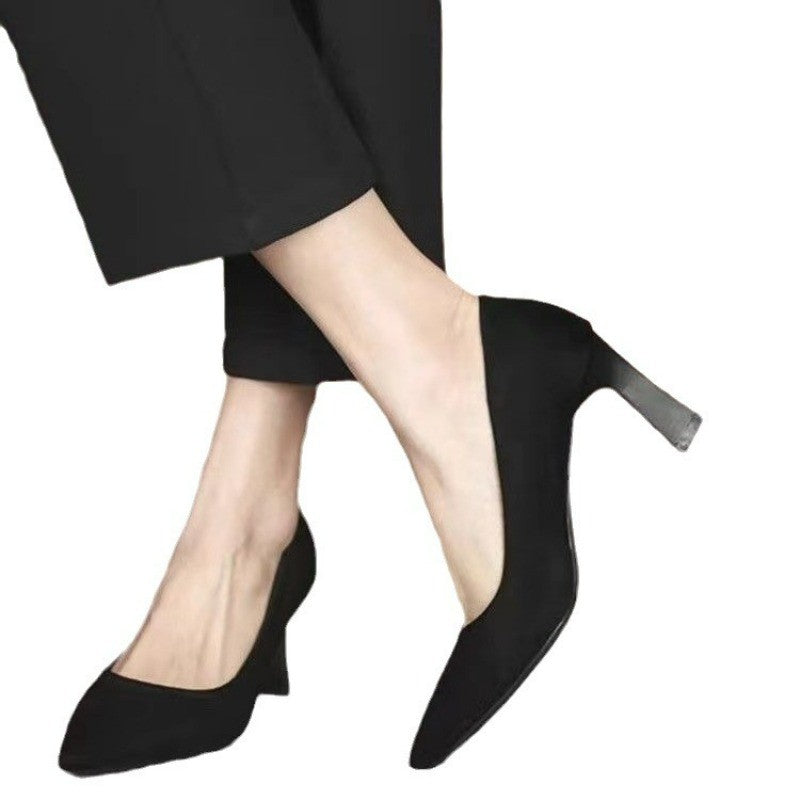 New In Black Special Head Spiral Pattern Fashion Women's Shoes Pointed Fine Heel Wedding High Heels Banquet Nightclub with Shoes