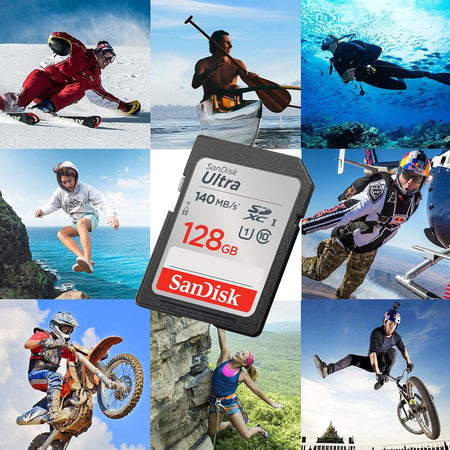 SanDisk Ultra/Extreme/Extreme PRO SD Card 256GB 128GB 64GB SDXC 32GB SDHC Memory Card C10 U1 U3 Carte SD Card  for Camera 4K UHD