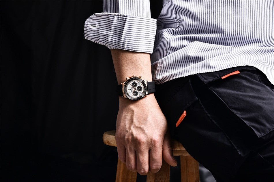40mm New V2 PAGANI DESIGN Men's Quartz Watches Sapphire Retro Chronograph Stainless Steel Waterproof Watch Men Relogio Masculino