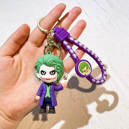 Anime Harley Quinn cartoon Marvel Batman Joker image doll bag keychain cute pendant Wonder Woman car accessories keychain