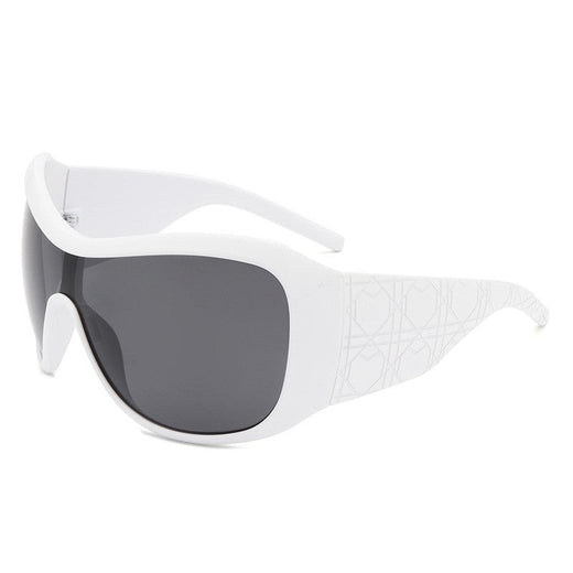 one piece oversized Y2K sunglasses for women men vintage square shield gradient hip hop sun glasses female sexy driving shades