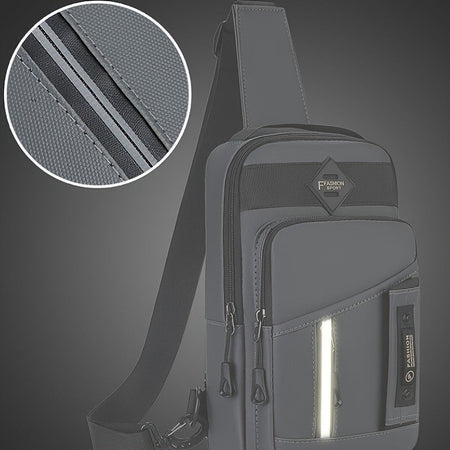 Fashion Multifunctional Chest Bag - 1pc Men's Outdoor Crossbody Bag, Casual Sports Sling Bag