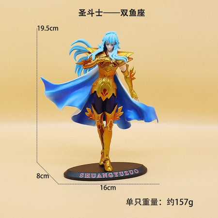 Japanese Anime Saint Seiya Figure Phoenix Ikki Hyoga Seiya Shiryu Standing Figure Toy PVC Box Figure Collection Decoration 19cm