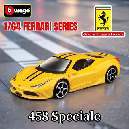 Bburago 1:64 Ferrari Enzo Replica Car Model Scale F40 F50 458 488 296 Diecast Traffic Miniature Art Figure Kid Boy Toy