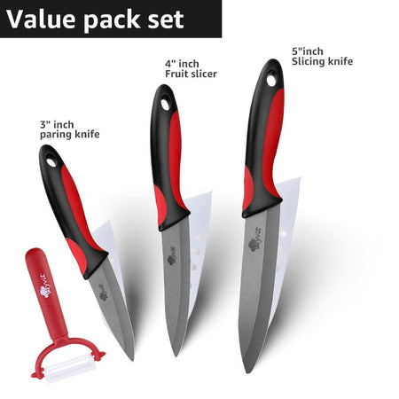 Kitchen Chef Knife Rustproof Fruit Paring Knife Ceramic Knife Household Utility Vegetable Slicing Knives Sharp Black Blades Cook