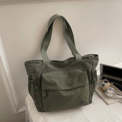 Stylish Nylon Canvas Shoulder Bag for Women Spacious Top Handle Bag Tote Casual  Comfortable and Versatile Texture Commuter Bag