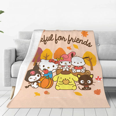 Christmas Hello Kitty Blankets Quality Warm Throw Blanket Winter Travel Office Couch Bed Graphic Bedspread