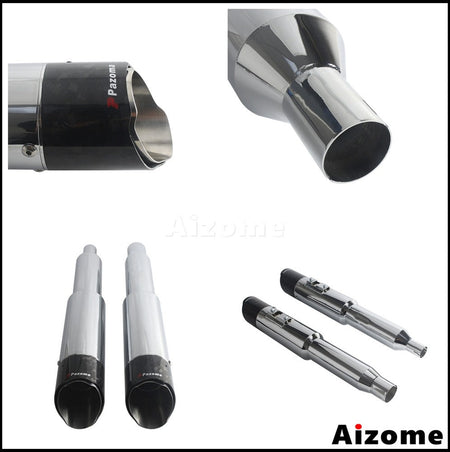 Motorcycle 4.5Inch Slash?Cut Exhaust Muffler Carbon Fiber For Harley M8 Touring Electra Street Glide Road King Road Glide 17-26