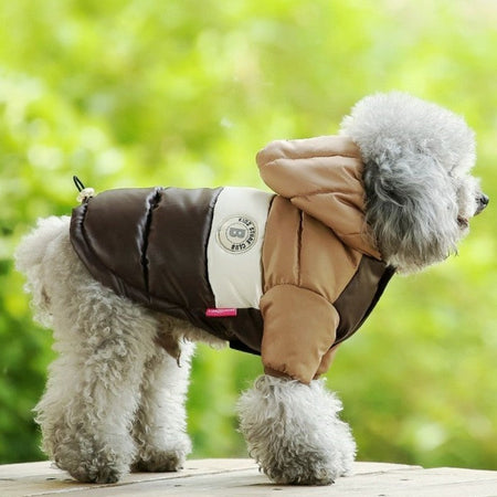 Winter Padded Dog Down Jacket Warm Soft Dog Clothes Fashion Puppy Jacket Cute Solid Cat Coat Pet Outfits French Bulldog Clothes
