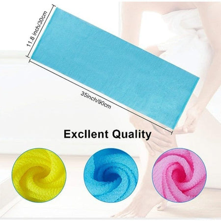 1pc Japanese Body Wash Towel Extended Bath Tool Beauty Skin Exfoliating Washcloth Nylon Skin Polishing Body Back Scrubber Towel