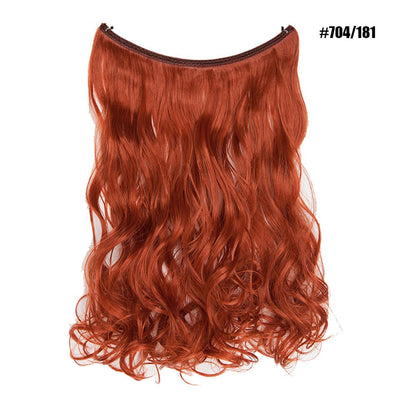 BENEHAIR Synthetic Invisible Wire No Clips In Hair Extensions Secret Fish Line Hairpieces Hair Extensions Fake Hair For Women
