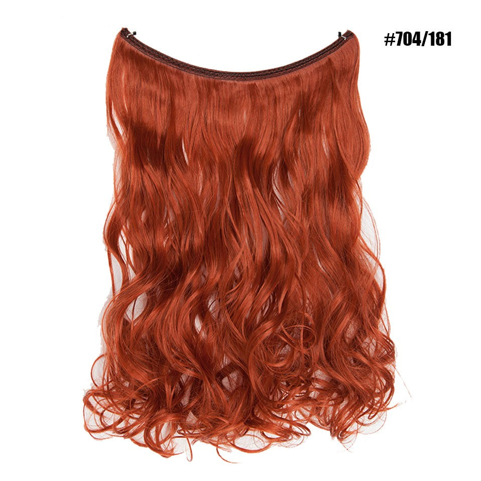 BENEHAIR Synthetic Invisible Wire No Clips In Hair Extensions Secret Fish Line Hairpieces Hair Extensions Fake Hair For Women