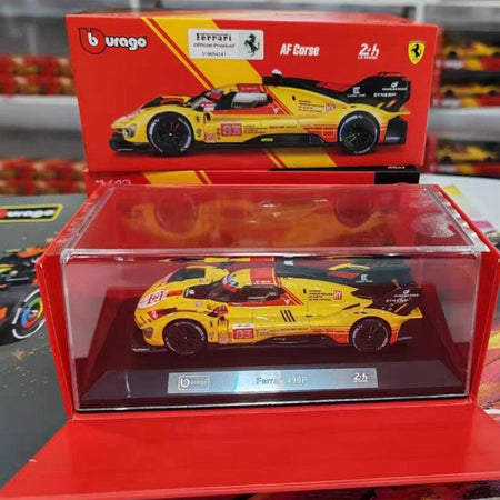 In Stock New Bburago 1:43 24h Le Mans Ferrari 499p 2024 #50 Racing Car Alloy Miniature Diecast Model Packaging Toy Model Gift