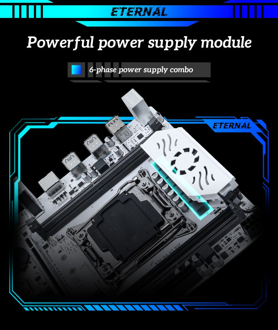 SOYO X99 Motherboard DDR4 LGA2011-3 with M slot 2 Supports C612 Chipset Dual channel DDR4 SATA 3.0 White Cooling Armored Fan