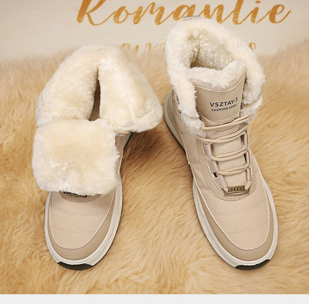 Men's Winter Plus Velvet Warm High-top Down Bread Shoes Waterproof and Non-slip Cotton Shoes Men's Big Boots==bottes Pour Hommes