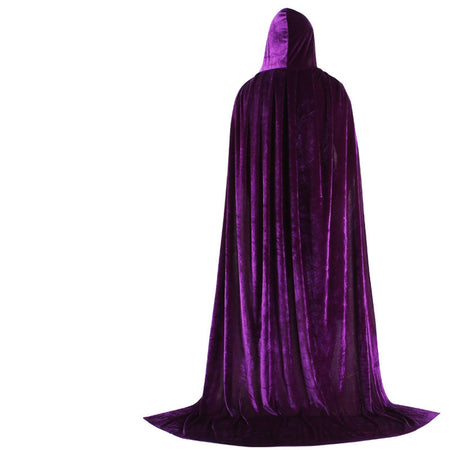 Hood Cloak Cosplay Medieval Long Cape Halloween Party Women Men Adult Long Mage Witchcraft Wicca Robe Conceal Gown Reenactment