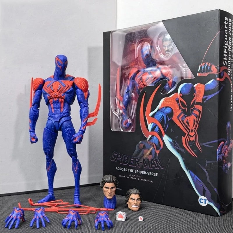 Ct Toys Spiderman Mafex 185 Classic Costume Anime Figure Ver Miles Morales 2099 Spider-man Action Figure Figurine Toys Kids Gift