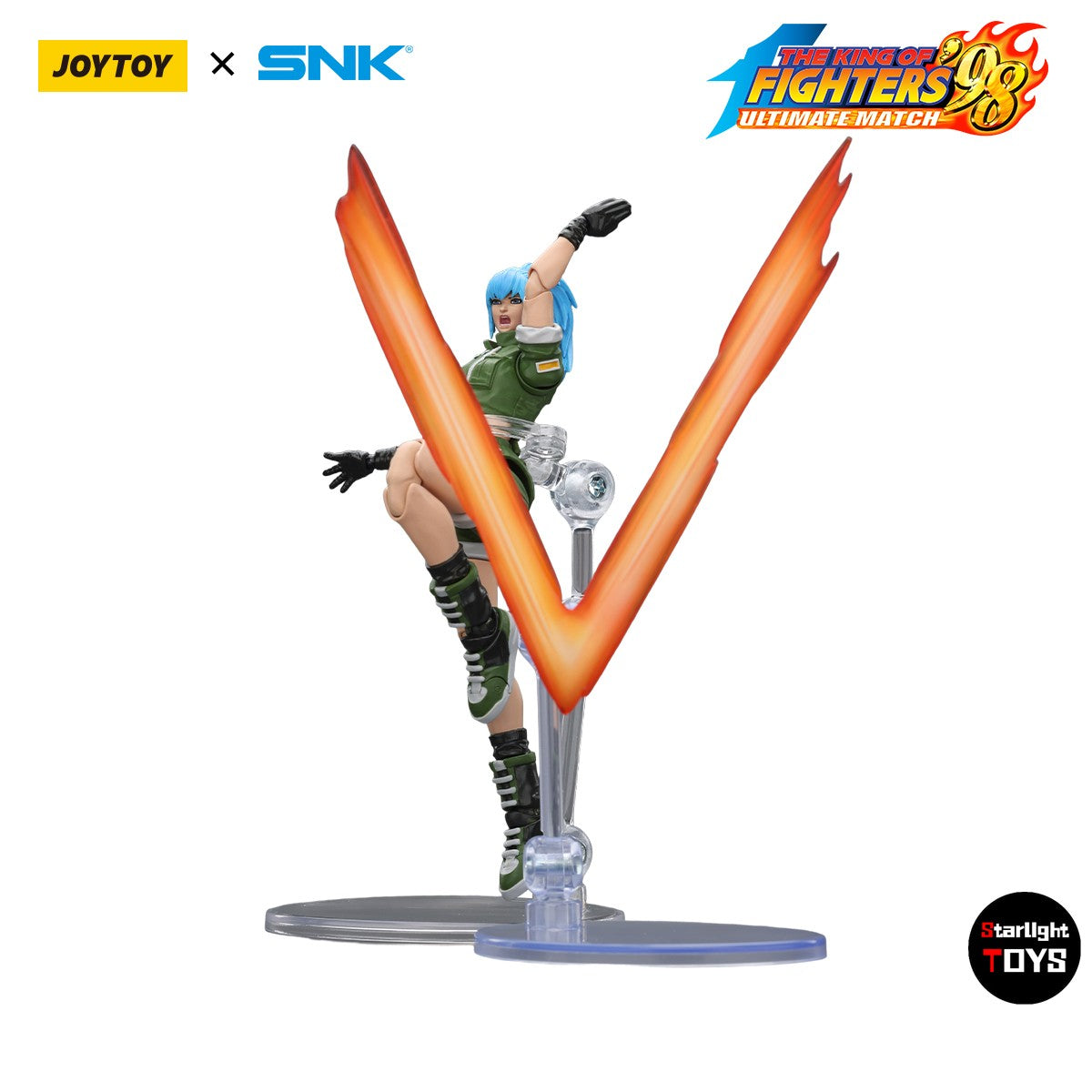 ?JOYTOY?1/18 Action Figure SNK KOF'98UM Ikari Warriors Team Leona Heidern Model Toy Gifts