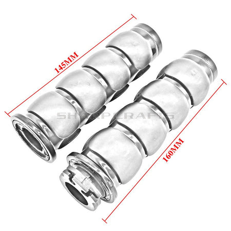 1" 25mm & 7/8'' 22mm Billet Rubber Flame Spike Hand Grips For Harley Honda Kawasaki Suzuki Yamaha  Bikes Cruiser Chopper Custom