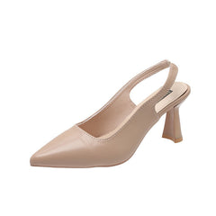 New style pointed-toe fashionable high heels women's thin-heel outdoor toe-cap sandals with shallow back opening single shoes