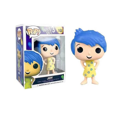Anime inside out 2 Joy Anxiety Anger Sadness Disgust Fear POP Figure Action Toys Cartoon Movie PVC Doll Figurines