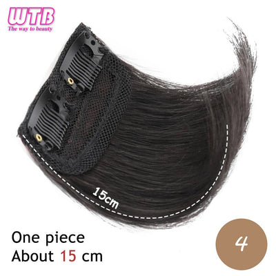 Synthetic Invisable Seamless Hair Pads Clip In One Piece 2Clips Increase hair volume Hair Extensions Top Side Cover Hairpiece
