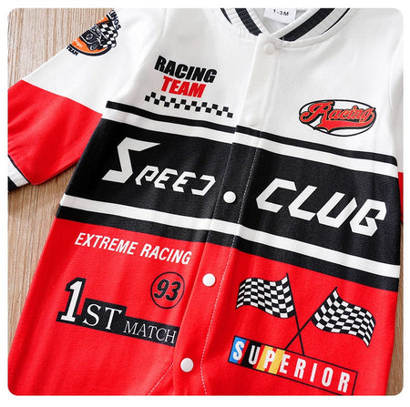 Newborn Clothes Outdoor Racing Clothes Comfortable And Soft For Boys And Girls Spring And Autumn Long Sleeved Baby Jumpsuit