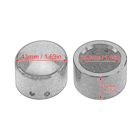 2pcs Motorcycle Front Axle Nut Cover Cap Bolt Black/Chrome For Harley Touring Softail Breakout Dyna Street Bob V-Rod Sportster