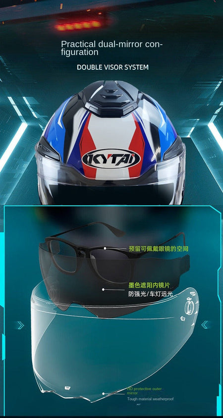 Flip up Motorcycle Helmet With Bluetooth Dual lens off-road Racing helmet Cascos para moto Motorbike Helmet DOT Approved For BMW