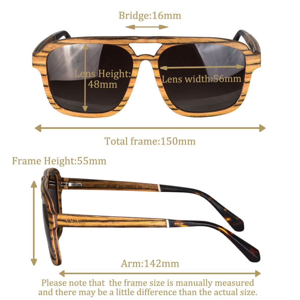 SHINU vintage wood sunglasses man polarized sunglasses for men nature wood handmake fashion eyeglasses