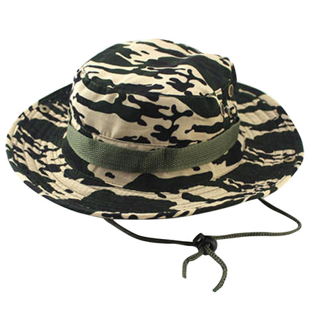 Fashion Men And Women Outdoor Camping Sport Travel Camouflage Fisherman Sunscreen Hat Foldable Wide Brim Soft Hat