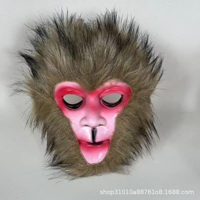 Halloween Furry Monkey King Mask Full Half Face Wukong Game Cosplay Prop Adult Party Masquerade Comic Con Dress Up Costume Mask
