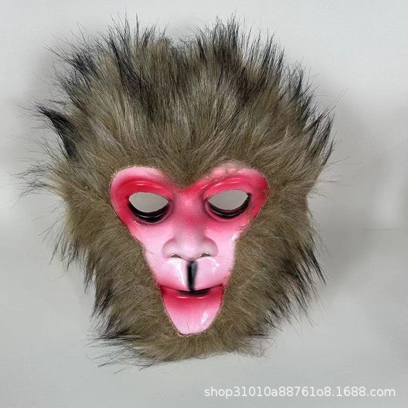 Halloween Furry Monkey King Mask Full Half Face Wukong Game Cosplay Prop Adult Party Masquerade Comic Con Dress Up Costume Mask