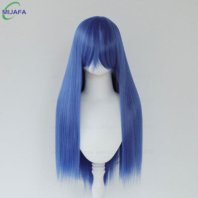 Very High Quality 400g 48 Colors 24Inch 60cm Long Straight Cosplay Wig With Bangs Heat Resistant Hair Anime Wigs + Wig Cap