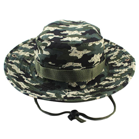 Fashion Men And Women Outdoor Camping Sport Travel Camouflage Fisherman Sunscreen Hat Foldable Wide Brim Soft Hat