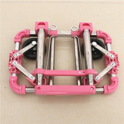 Full folding stainless steel luggage car Bearing capacity 30kg luggage Easy to carry trolley suitcase  Schoolbags shopping carts