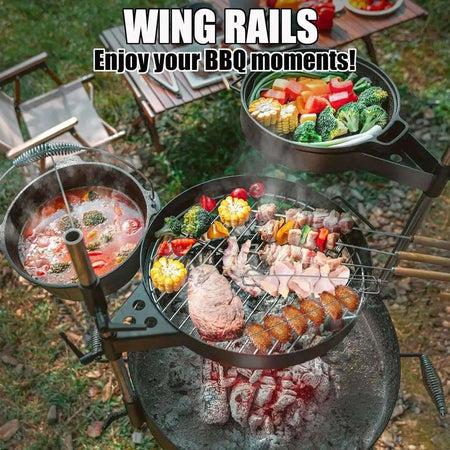 New Product Wingrailsgrilling Outdoor Barbecue Fork Chicken Wing Grill BBQ Barbecue Tools