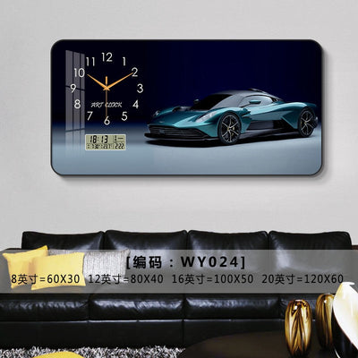 Car Clock Living Room Creative E-sports Room Silent Clock Auto Repair Beauty Shop Personality Art Decorative Painting Wall Clock
