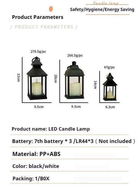 Portable LED Candle Lamps Camping Horse Tent  Lanterns Outdoor Garden Desk Holiday Atmosphere Retro Night Light Decorative Lamps