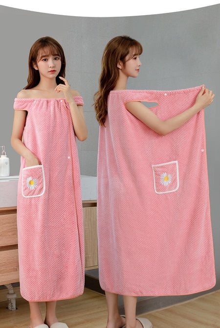 Large Bath towels For Body coral velvet Bath Towels Fashion Lady Wearable Fast Drying Beach Spa Bathrobes Bath Skirt