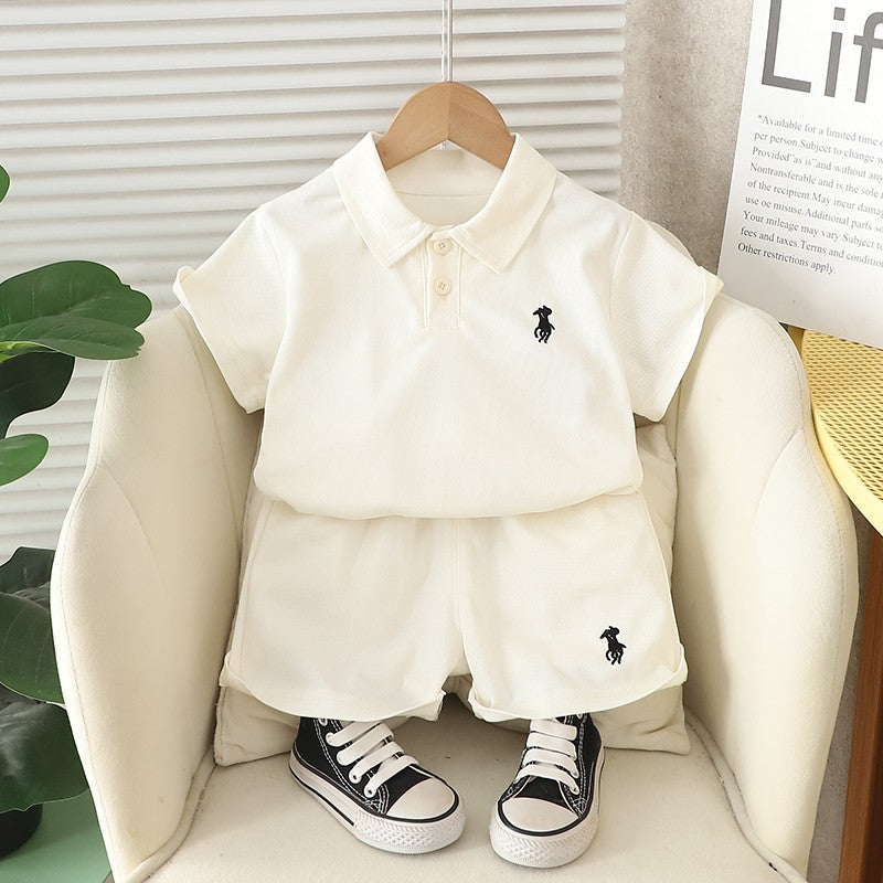 New Summer Children Boys Clothing Kids Cotton Polo T-Shirt Shorts 2Pcs/Set Toddler Casual Sport Suits Baby Clothes Tracksuits