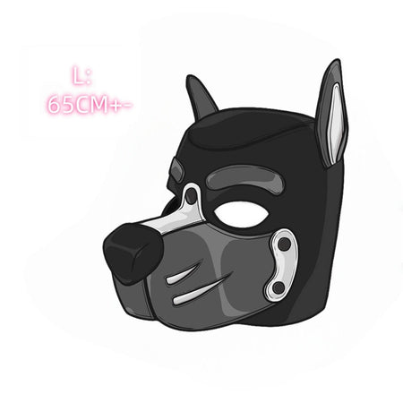 Unisex Sexy Costumes Halloween Party Pupply Play Mask Couples Games Full Face Fetish Masks Hood Latex Open Mouth DogHeadgear New