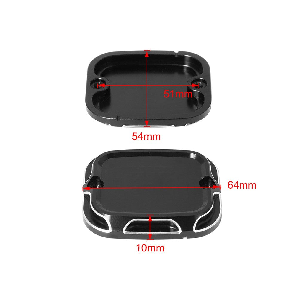 Motorcycle CNC Brake Reservoir Master Cylinder Cover F&R For Harley Touring Road King Street Electra Glide Ultra V-Rod Night Rod