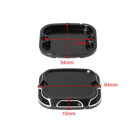 Motorcycle CNC Brake Reservoir Master Cylinder Cover F&R For Harley Touring Road King Street Electra Glide Ultra V-Rod Night Rod