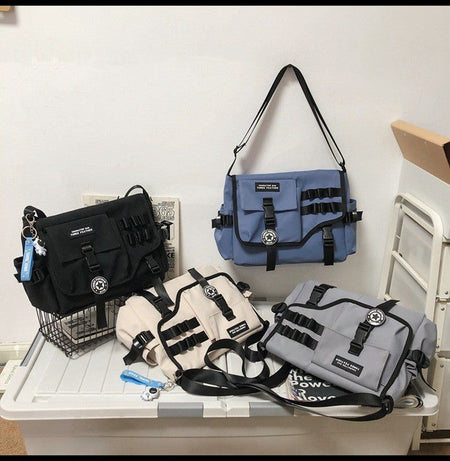 Canvas Crossbody Bags for Women 2023 Nylon Men Postman Student Shoulder Messenger Bag Large Satchel Fashion Bookbag Big Handbags
