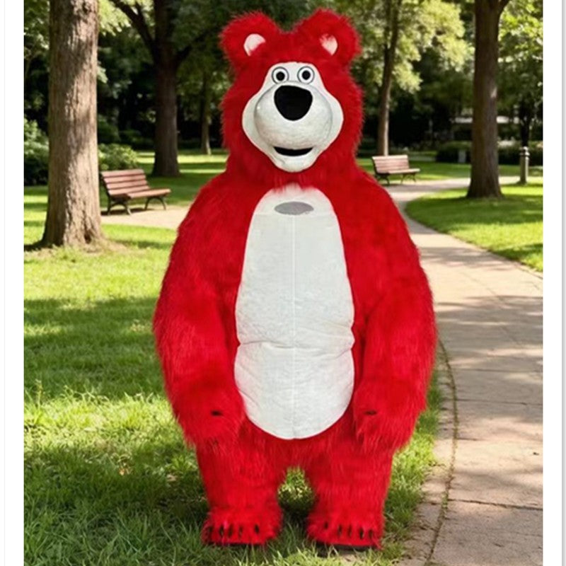 Polar Bear Panda Inflatable Costume 2m/2.6m/3m Optional Animal Imitation Costume Suitable for Christmas and Halloween, Fun Masco